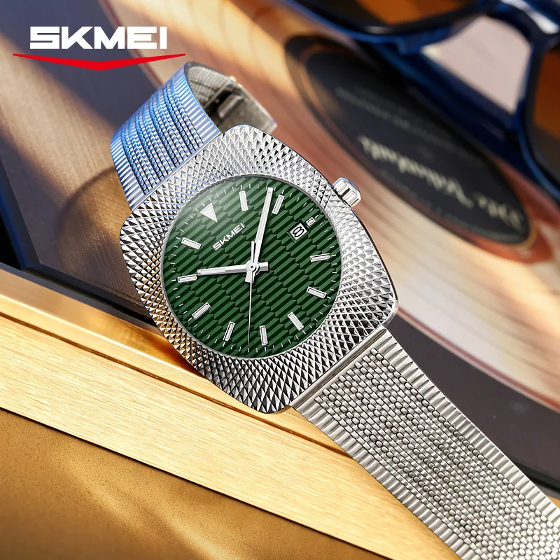 SKMEI 9417 Men Watch Waterproof New Fashion Business Watch Stainless Steel Watch For Man Casual Quartz Watches Male Sport Reloj