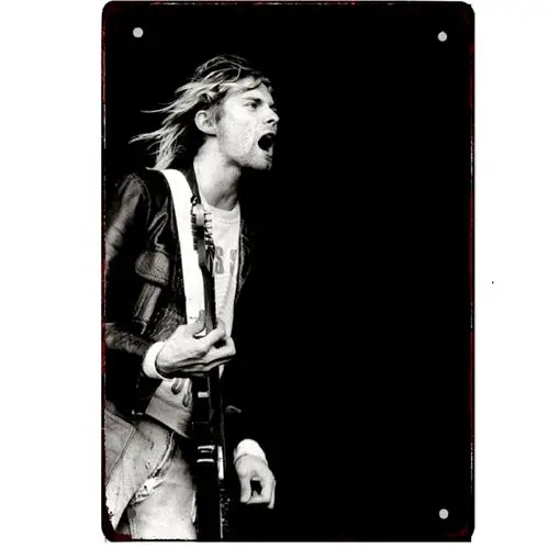 Vintage Metal Sign Poster Grunge Rock & Roll Tin