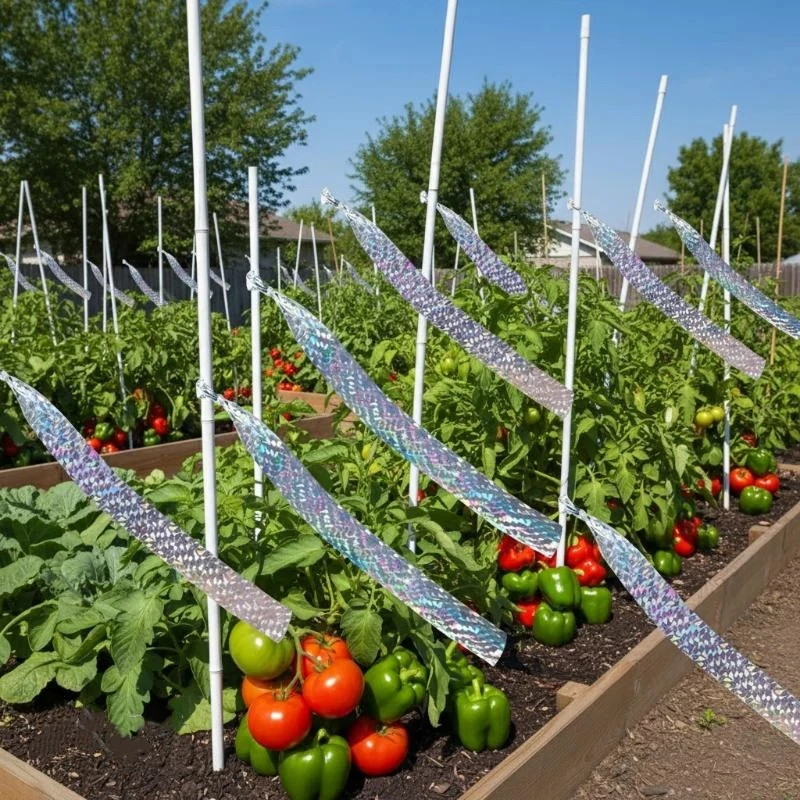 Double Side Laser Bird Scare Tape Keep Birds Away Bird Deterrent Tape For Garden Farm Orchard Or Courtyard