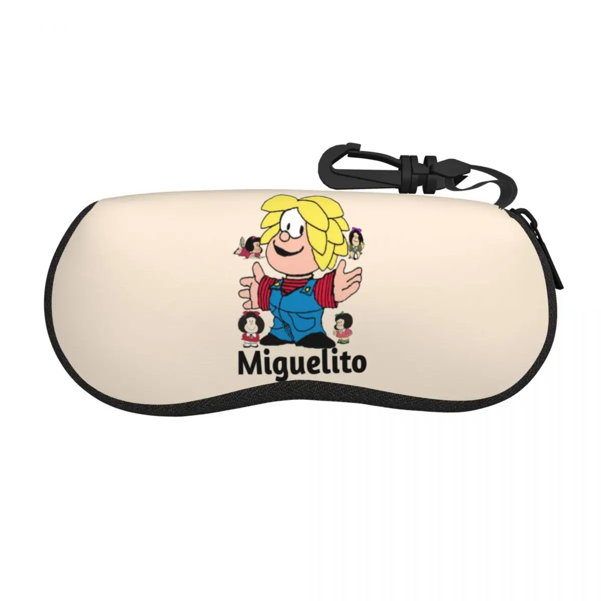 Custom Miguelito Mafalda Friends Shell Eyeglasses Case Men Women Fashion Quino Manga Glasses Case Sunglasses Box Pouch