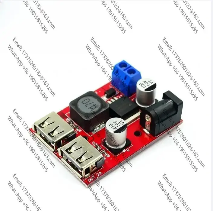 Lm2596 lm2596s duplo usb DC-DC 9v 12v 24v 36v a 5v 3a step down buck conversor placa carregador de carro módulo de fonte de alimentação solar