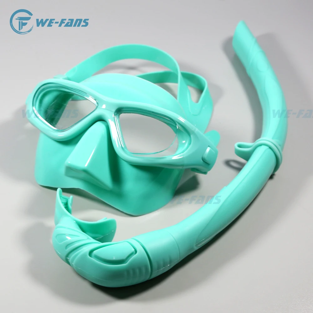 We-Fans Extreme Low Volume Free Diving Mask Scuba Snorkeling pesca subacquea maschera in silicone nero occhialini da nuoto per immersioni subacquee