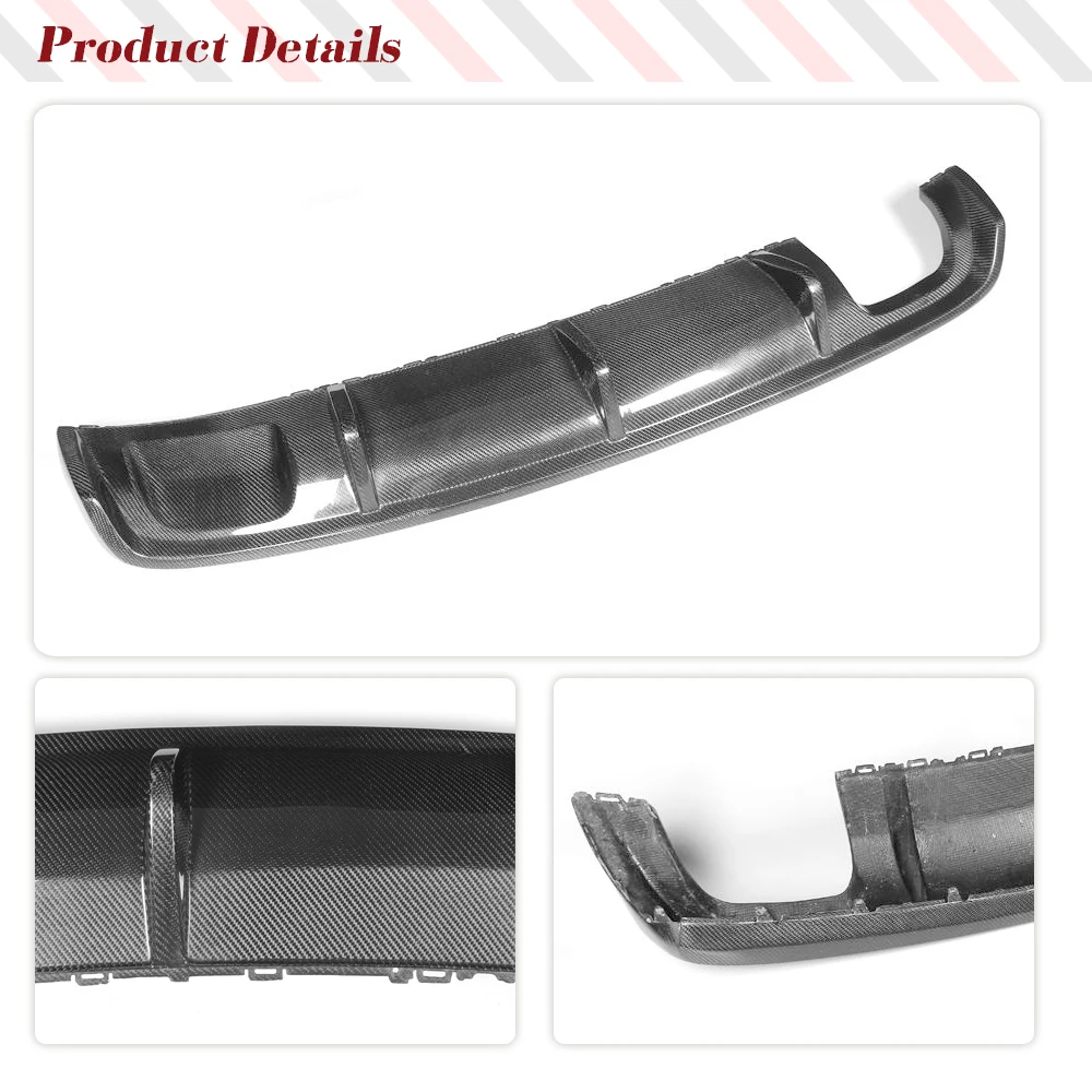 Carbon Fiber/FRP Car Rear Diffuser Lip Bumper Guard Spoiler for Audi A3 Standard Bae Sedan 8V 4 Door 2013 - 2016 Rear Body Kits view 5