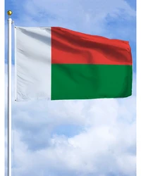 2×3FT Madagascar Emblem Flag Polyester Printed Banner Tapestry For Decor