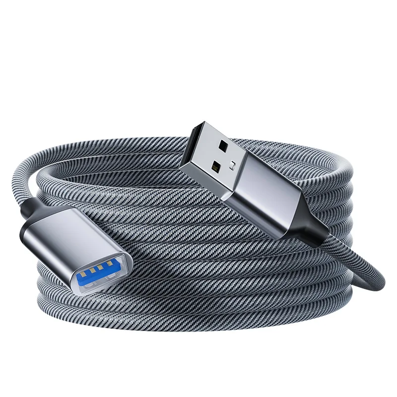 USB3.0 Male To Female Extension Cord High‑Speed 480Mbps Data Sync Nylon Braided USB Extender Cable 0.5m 1m 2m，Micro 0.3m Cable