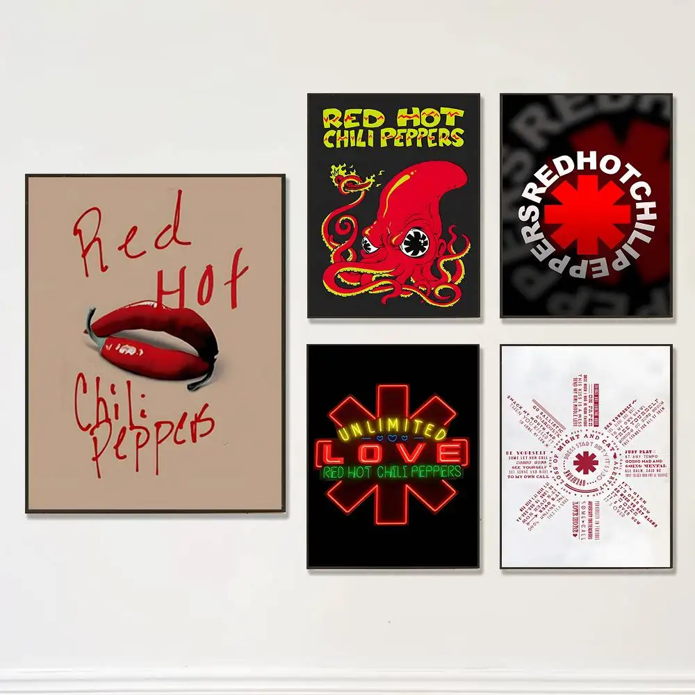 

Chili Red RHCP Poster Prints Wall Art Picture Painting Gift Living Room Restaurant Bar Large Dec Sticker