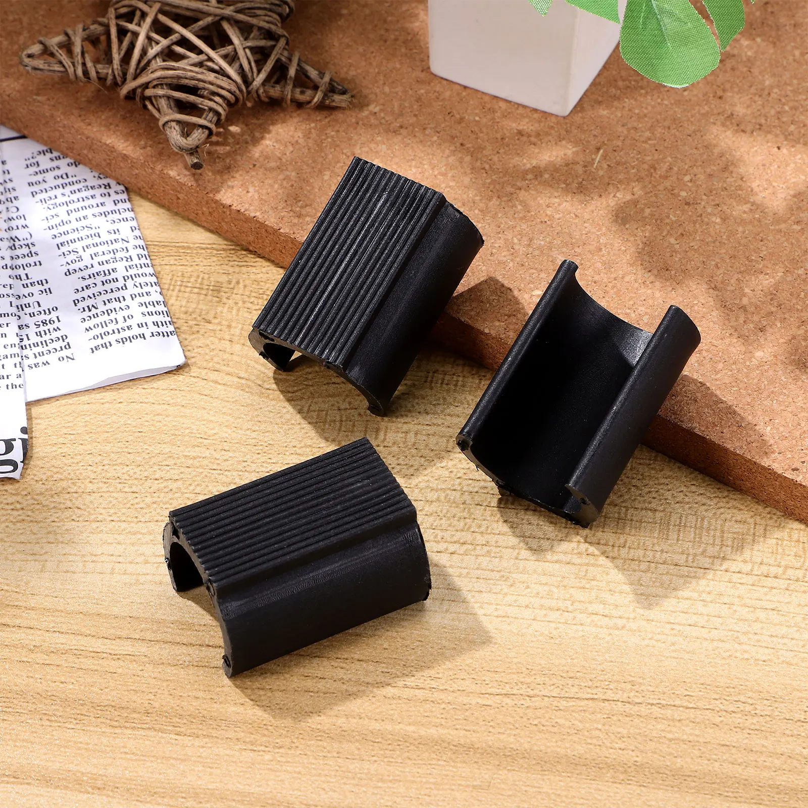 

25 Pcs Chair Leg Floor Protectors Non-slip Mat Furniture Legs Outdoor Slider Black