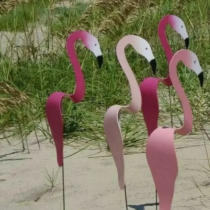 Florida tańczące ptaki ogrodowe metalowe artystyczne ogrodowe metalowe wiatraczek artystyczne dla wystrój ogrodu ogrodowa Flamingo dekoracja wiatrowa