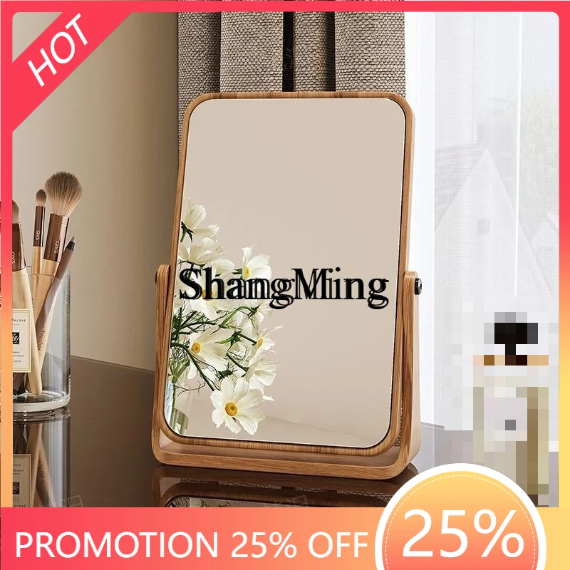 SMRetro Light Luxury Princess Style Medieval Makeup Dressing Mirror can rotate the new Chinese mirror