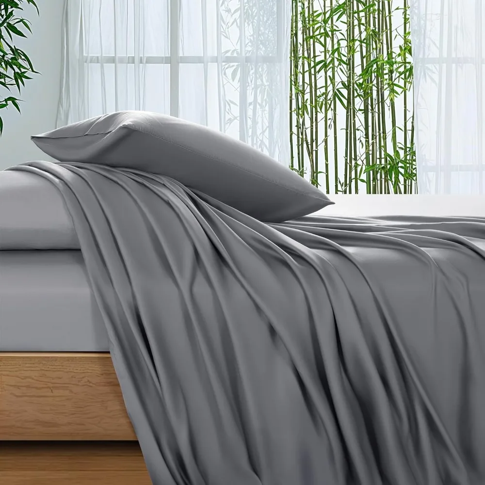 

SONORO KATE 100% Viscose Derived from Bamboo_Sheets King Size, Ultra Breathable & Cooling Bed Sheets for Hot Sleepers, Hotel Lux