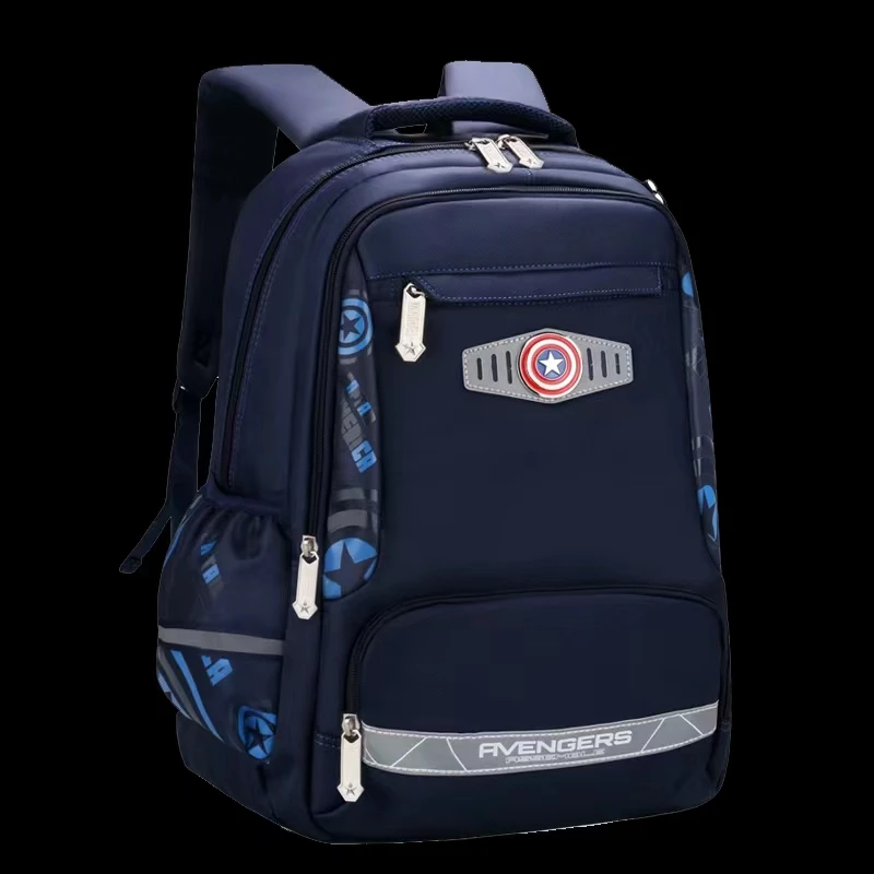 Imagem -03 - Genuíno Disney Novidades School Bags para Meninos Spider Man Capitão América Grau 36 Primária Médio Estudante Mochila de Ombro Mochilas