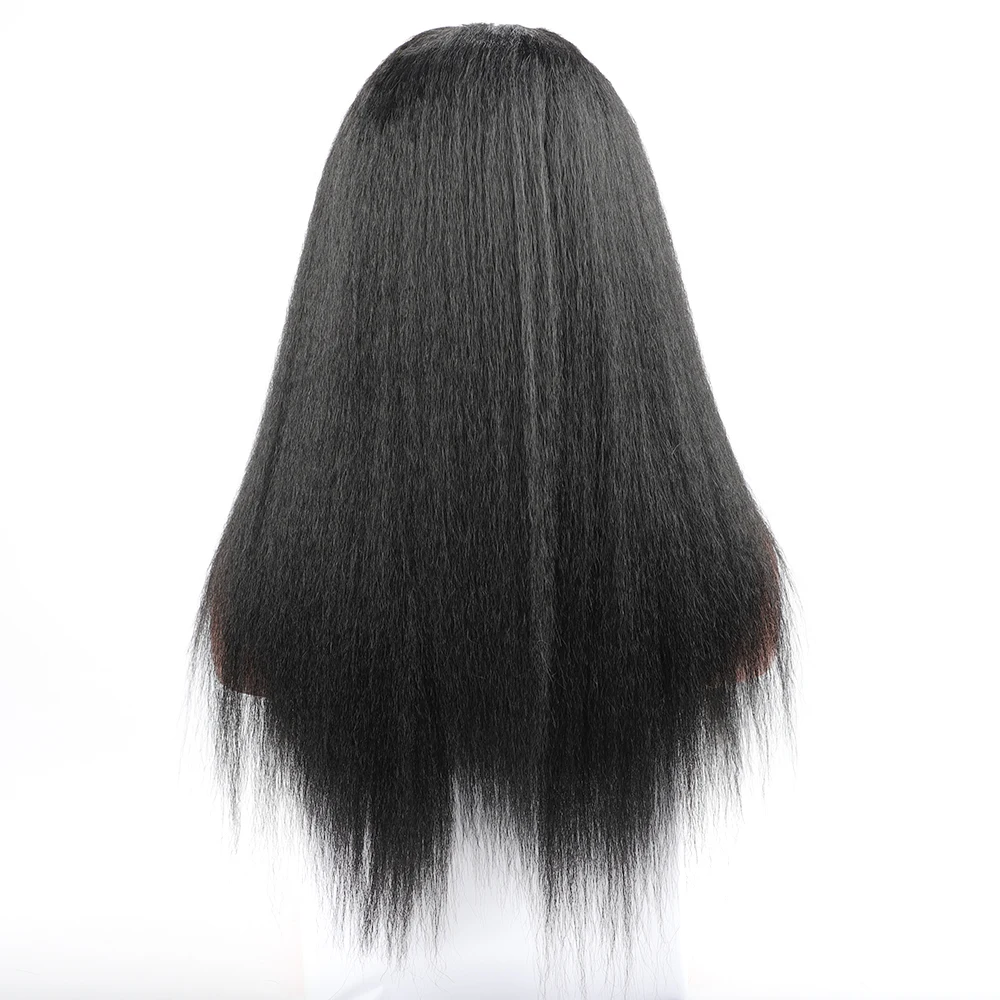 Synthetic Kinky Straight U Part Wig Afro Kinky Synthetic Hair Wig U Part Wig for Women Black Kinky Straight Synthetic Puffy Hair