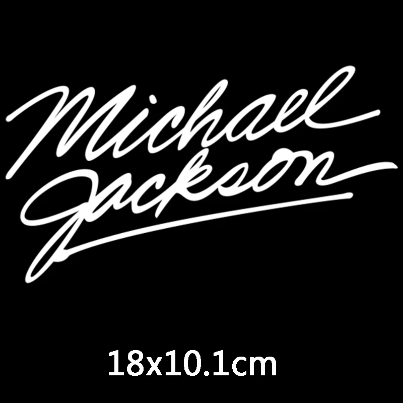 Three Ratels LBH513# 18x10.1cm Funny Car Stickers For Michael Jackson Signature Artistic Font Decals