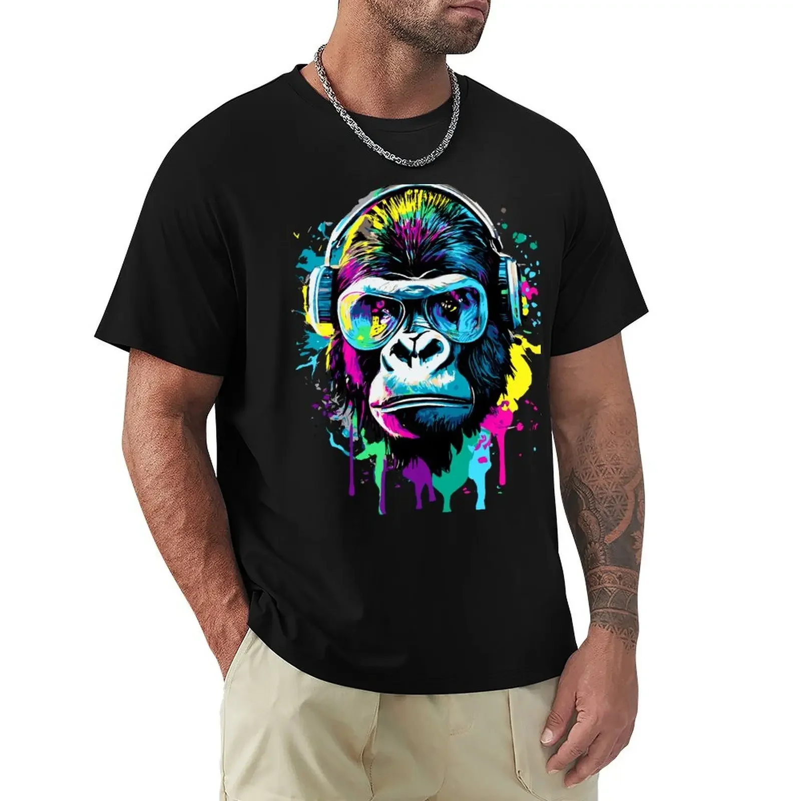 

Gorilla Colorful - Gorilla with Sunglasses T-Shirt new edition essential t shirt plus size men clothing