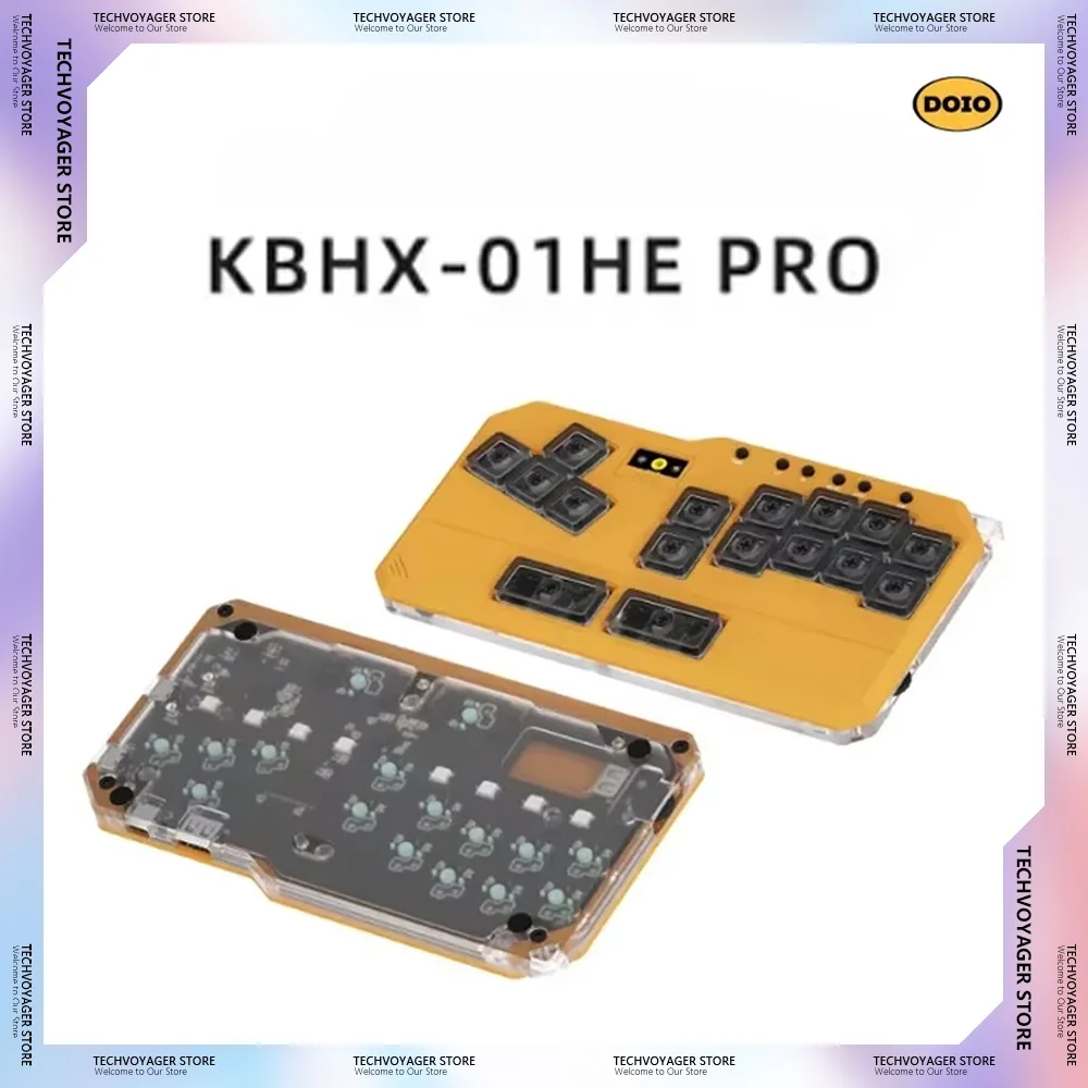

DOIO KBHX-01HE PRO Игровая клавиатура с магнитным переключателем 0,05 Триггер Регулируемый триггер Алюминиевый сплав Пользовательская проводная клавиатура ПК Подарки