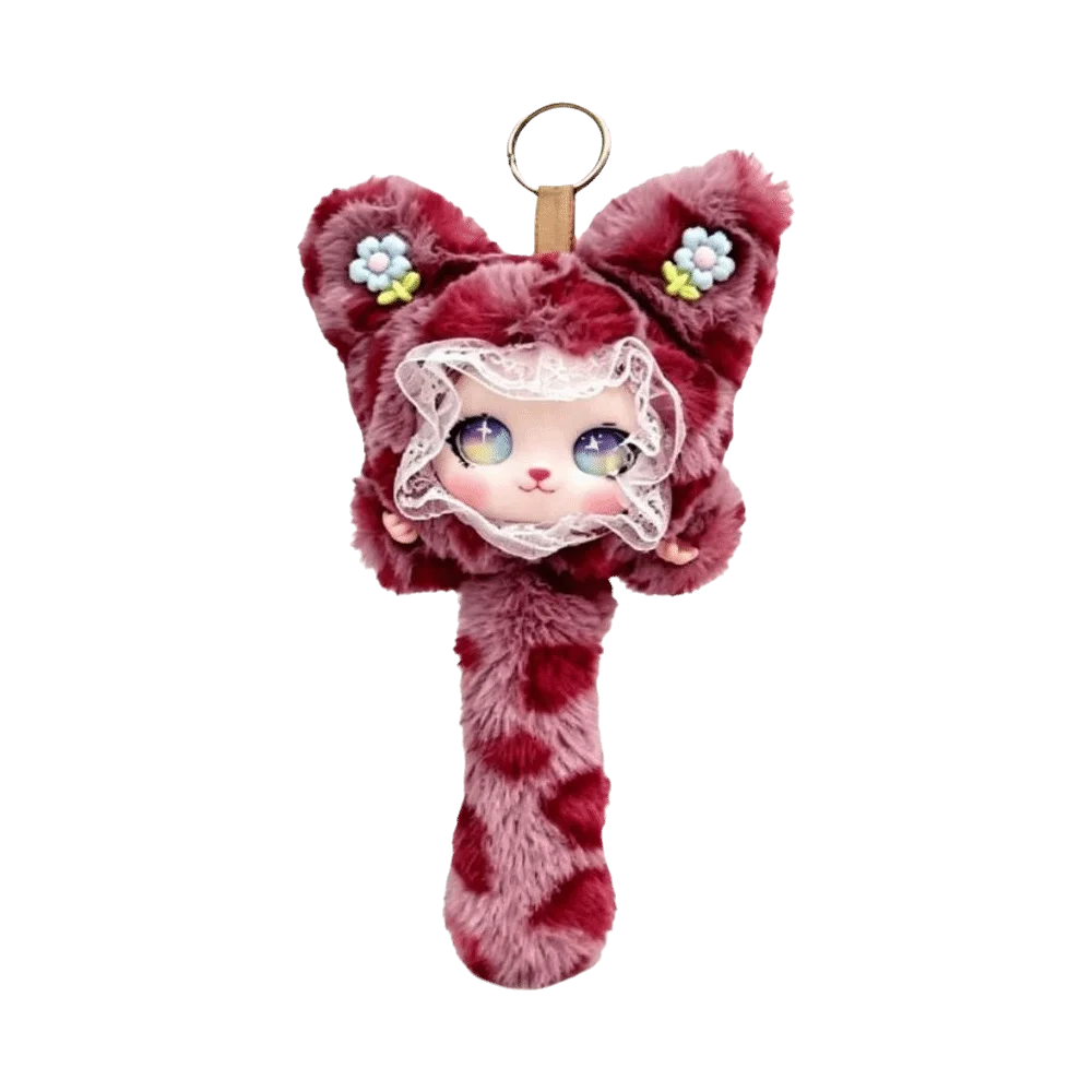 Hanging Ornament Long Tail Cat Keychain Leopard Print Hanging Decoration Cat Ornaments Kawaii Bag Charms Pendant