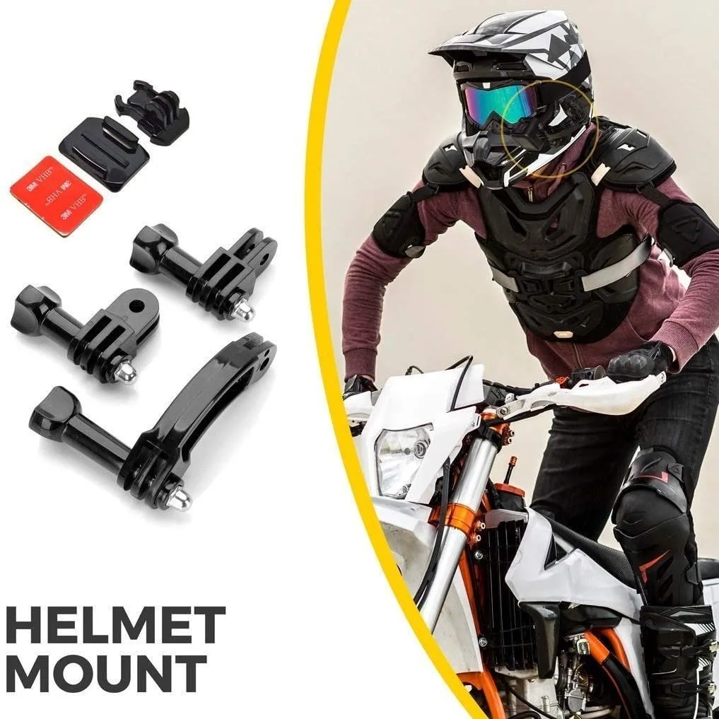 

Rotary Extension Arm Helmet Mount Set for Insta360 X5/X4 air/X4/X3/X2/X/ONE R/RS/ GoPro Hero DJI Action Camera Accessories Kit