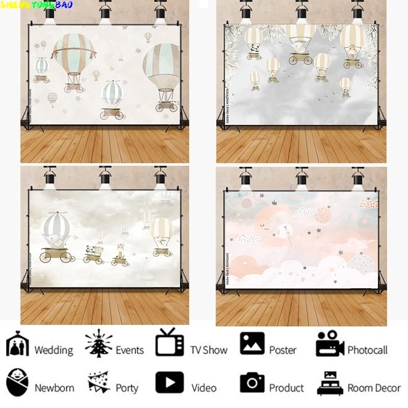 African Wildlife Jungle Map Forest Photography Backdrops Props Newborn Baby Birthday Party Photo Studio Background QQW-07