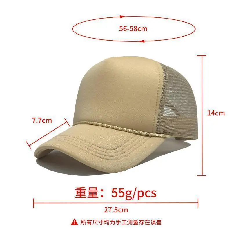 Custom Cap Print With Logo Personalized Design Men Summer Sponge Mesh Sunshade Truck Driver Baseball Competition Event Hat