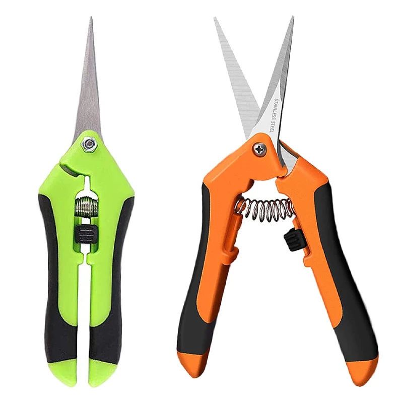 

Garden Pruning Shear Straight Blade Shears Stainless Steel Elbow Cut Tools for Shrub Trimmer Household Leaf Potted Branch Pruner