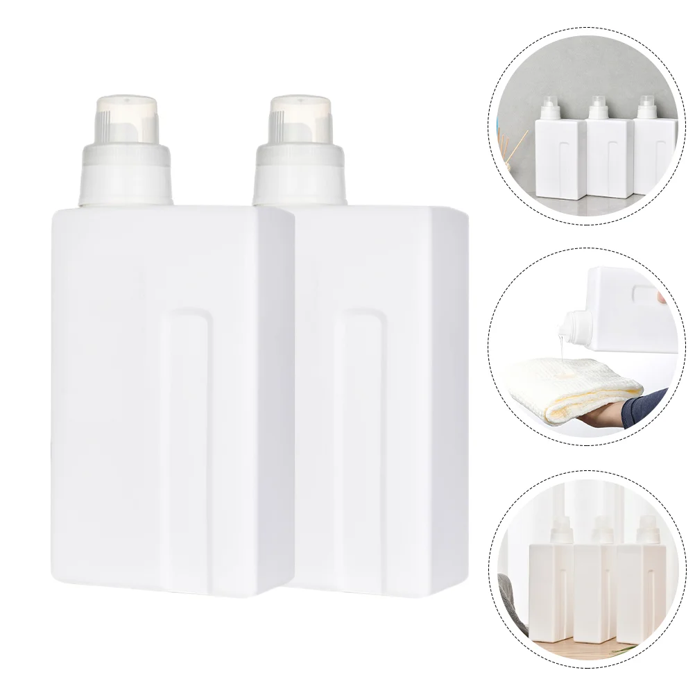 

2 Pcs Empty Bottle Laundry Detergent Travel Pump Dispenser Juice Leakproof Bottles