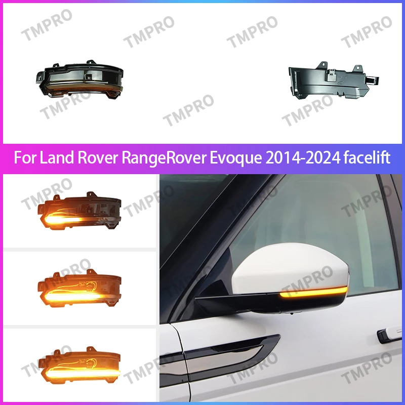 TMPRO Dynamic LED Mirror Turn Signal Light For Range Rover Evoque Velar L560 Jaguar F-Pace X761 X540