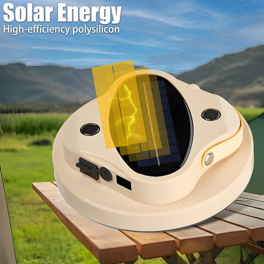 10400MAH Solar LED Camping Light Multifunctional Usb Rechargeable Lights Lantern for Outdoor Night Fishing Emergency Lamp Torch