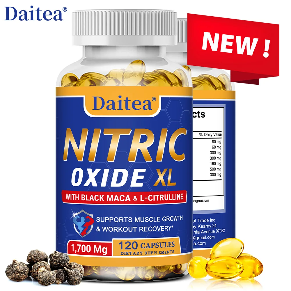 Nitric Oxide - Men's Health Support Capsules,Contains Maca Root Powder Extract, Muscle Growth and Strengthening