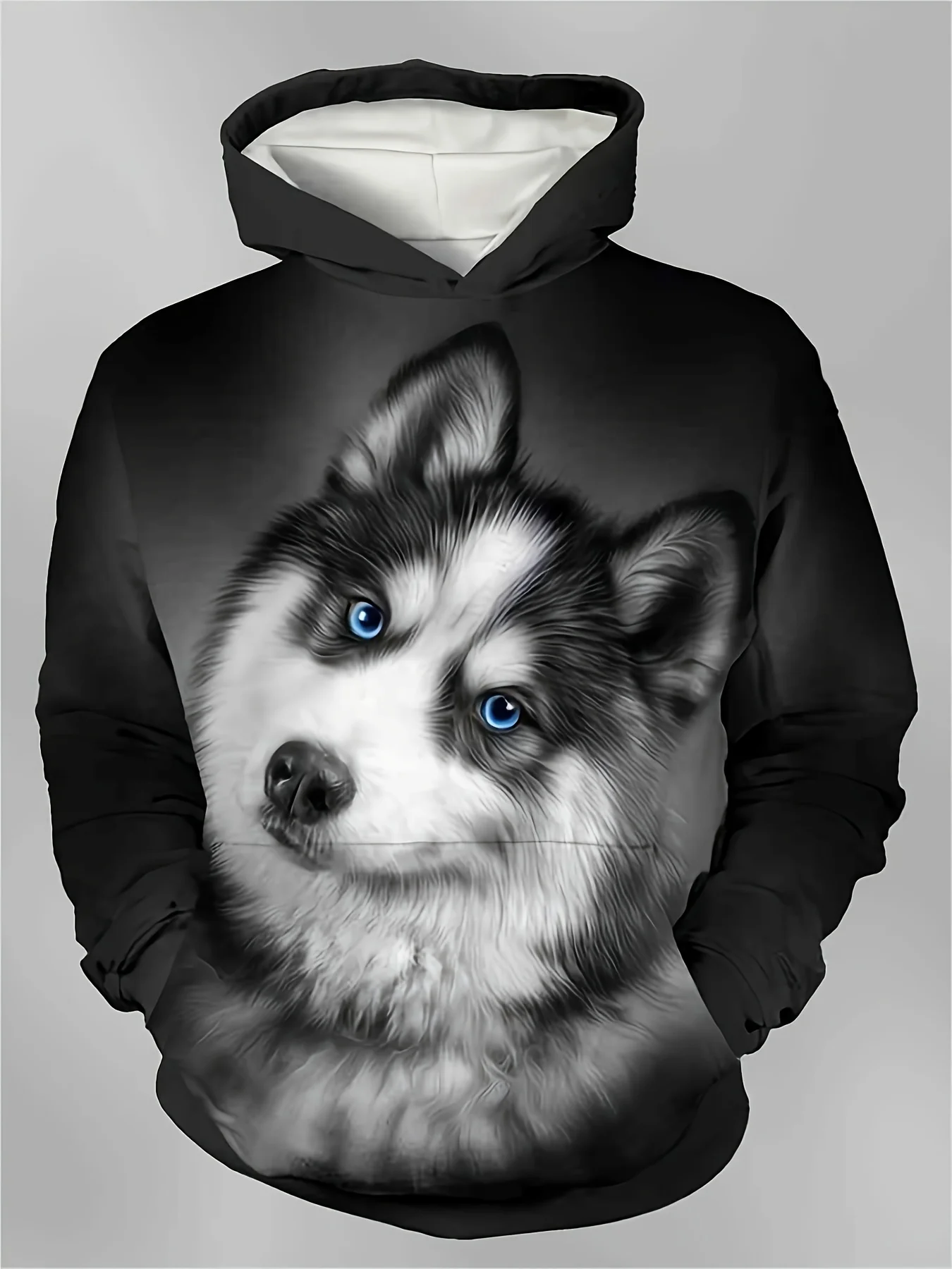 Men's Hoodie 3D Husky Dog Print Sweatshirts For Men Casual Hooded Tops Y2k Hoodies Pullover Clothes Harajuku Top Men's Clothing