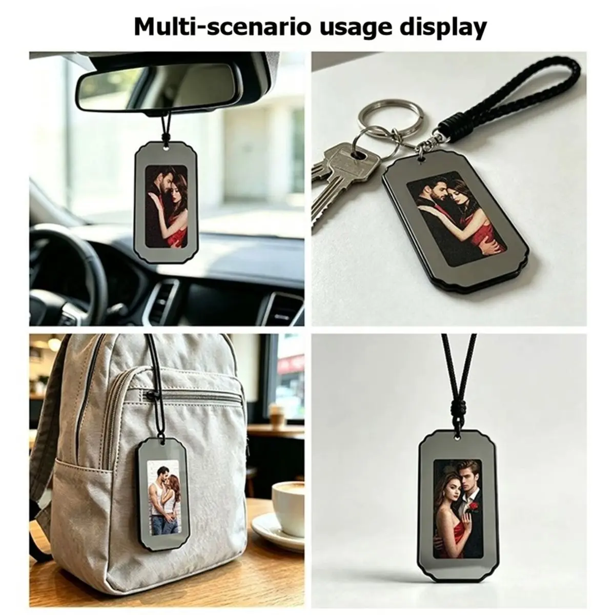 Portable Ink Screen 2.13 Inch Backpack Pendant Keychain Intelligent Customization Image Tag Car Ornaments
