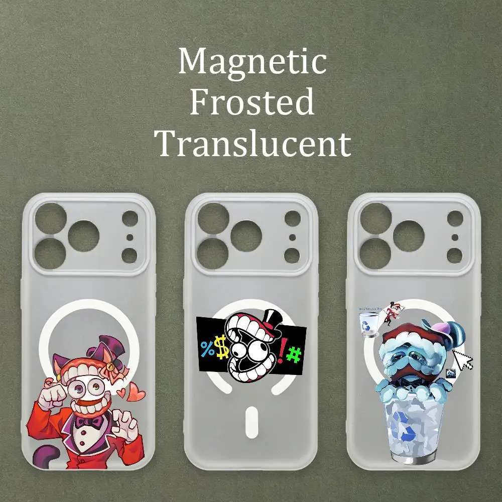 

C-Caine Matte Frosted Semi-transparent Magnetic TPU Case For iPhone 17 11 13 14 15 16 12 Pro Max