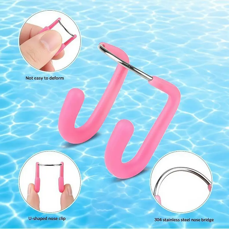 Swimming Nose Clip Waterproof Non-Slip Food-Grade Silicone Nose Plug for Diving Surfing Beginner Training Use