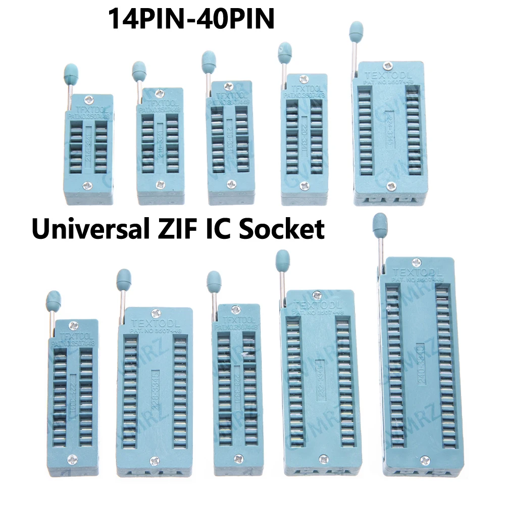 1PCS 14PIN/16PIN/18PIN/ Universal ZIF IC Socket Lever Type DIP PCB Adapter for DIY Electronics 20PIN/32PIN/40PIN