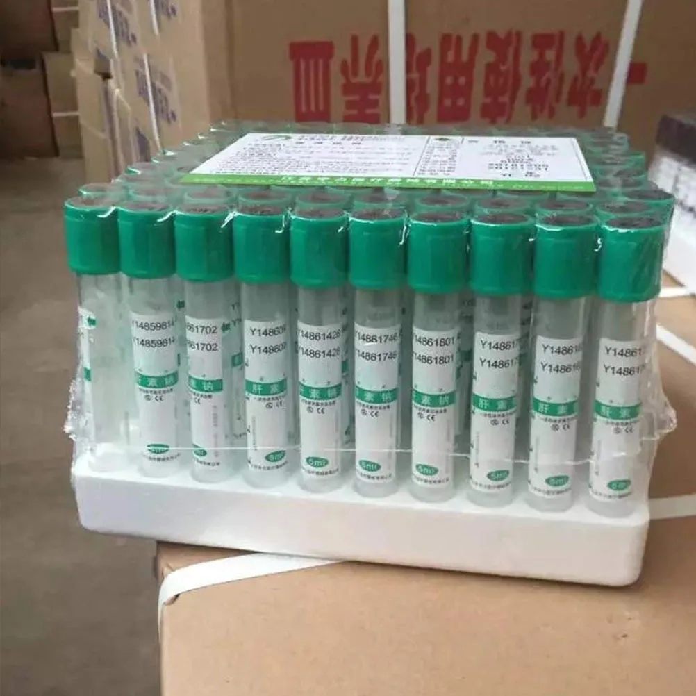 100 قطعة مختبر أنابيب الصوديوم الزجاجية جمع الدم الطرد المركزي أنابيب الاختبار فراغ ختم أنبوب الصوديوم أنبوب جمع الدم #2