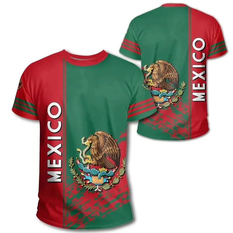 Mexico Flag National 3D Print T Shirt Summer Mexican Men And Woman Short Sleeved Fashion Tees Cool Sport Jersey Men Clothing