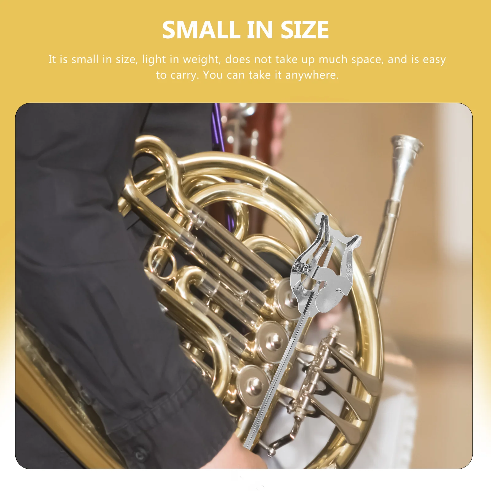

Portable French Horn Music Clip Sheet Music Holder Made of Strong Iron Durable Lightweight for Musicians Guitar Accessories