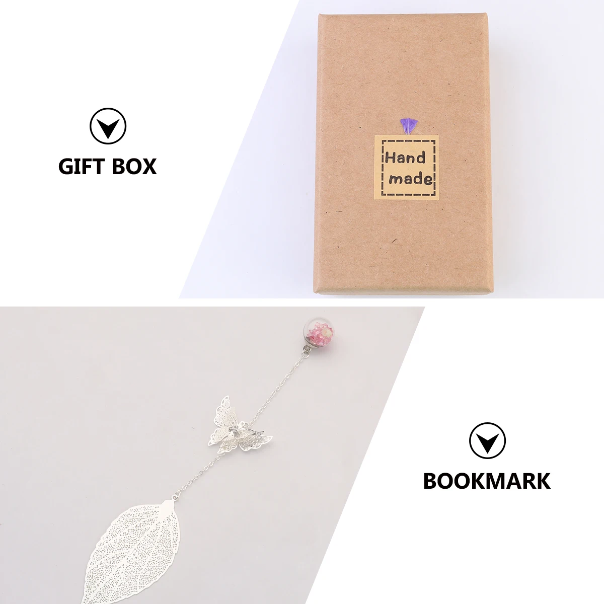 

Creative Leaf Shaped Bookmark Page Marker For Students Office School Supplies Boxed Book Decor Daily Use (Silver
