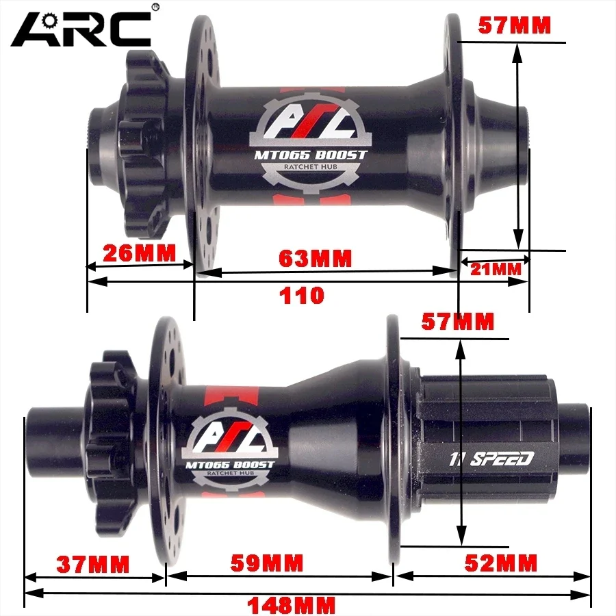 ARC MT065 Bike Boost Hub,36T 54T Ratchet Hub,Front 15*110 Rear 12*148mm,HG XD MS Downhill Mountain Bicycle Hubs,Cycling Parts