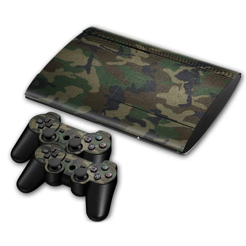 

Стильные наклейки-скины для PS3 Super Slim 4000, комплект наклеек для консоли и контроллера.