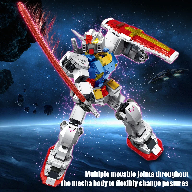 Technical Anime Ancestor Storm Model Building Blocks MOC 1528 PCS Assemble Figures Mechanical Armor Robot Bricks Toys for Kids