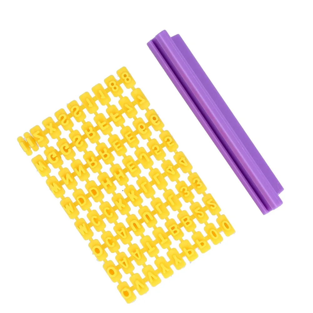 Raised Character Stamp Pieces Cookie Stamps Slotted Holder Fine Workmanship Letter Stamps Easy Demolding Claim