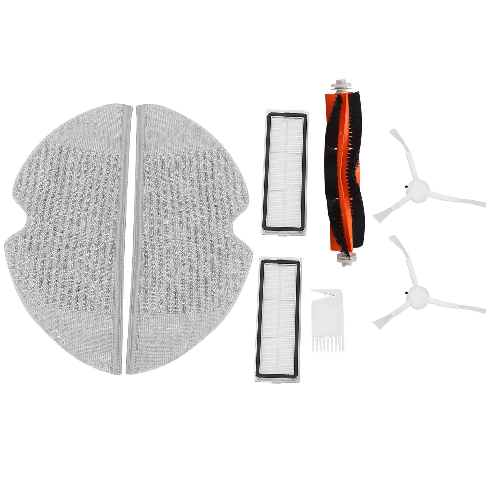 

ABVC 8Pcs Replacement Parts Kit For Xiaomi Mijia 1C Robot Accessories Side Roller HEPA Filter Main Brush Mop