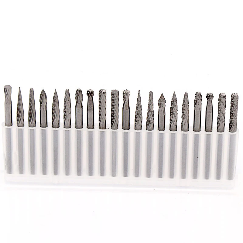 1-5PCS 3*3mm Tungsten Steel Grinding Head Hard Alloy Rotary File Milling Cutter For Polishing/Carving/Stone/Metal Abrasive Tool