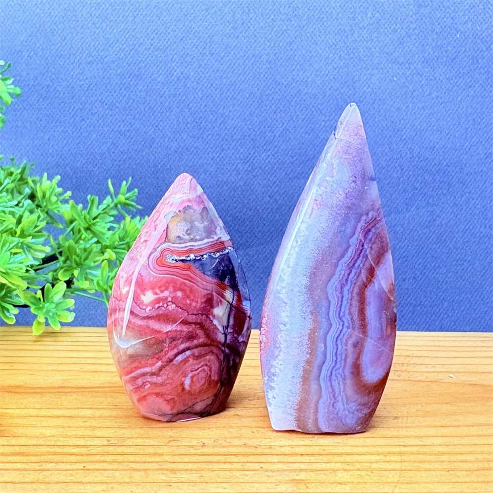 Natural Crystal Mexican Onyx Free Form Torch Striped Pattern Energy Mineral Room Decor Feng Shui Gift for Home Decor