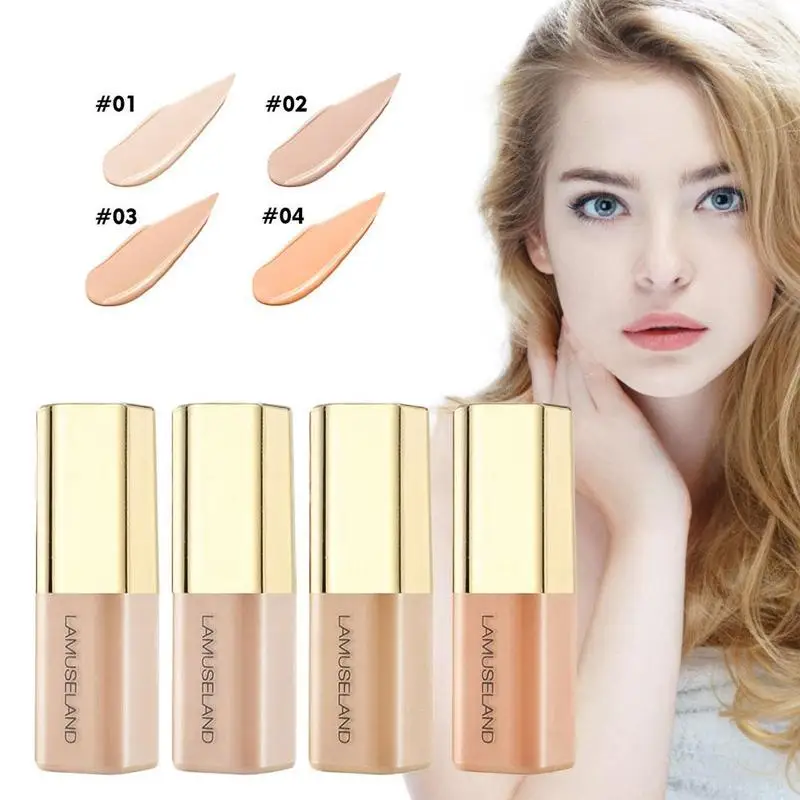 3.5g Full Coverage Mini Face Liquid Concealer & Base Suit For All Skin Facial Eye Makeup Cosmetics 4 Colors Women\'s Cosmeti G9M7