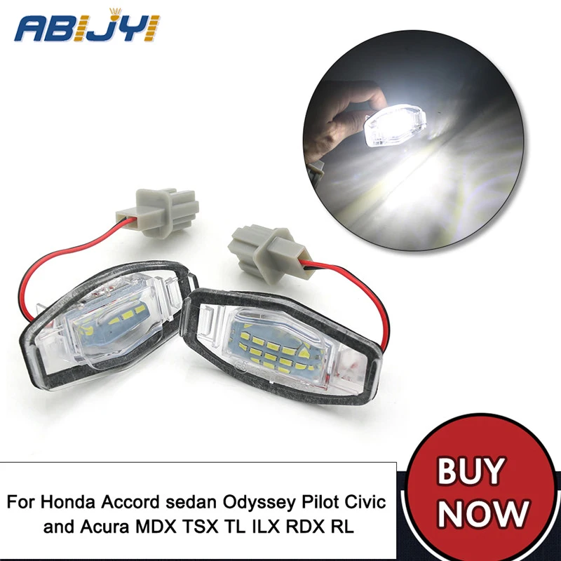 

LED License Plate Light Lamp For Honda Accord Sedan Odyssey Pilot Civic & Acura MDX TSX TL ILX RDX RL Assembly Replacement