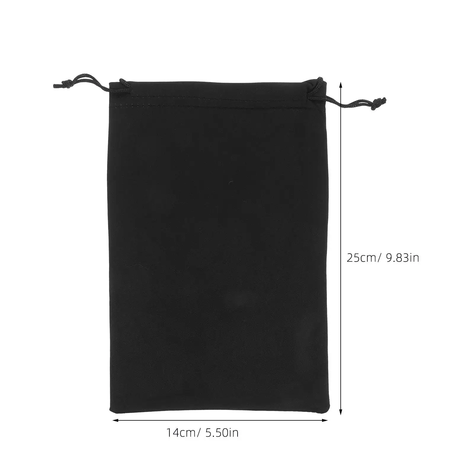 10 pçs preto 25x14cm sacos de óculos de esqui lente de flanela máscara bolsa de transporte óculos de sol caso bolsos de armazenamento protetores saco de viagem esporte