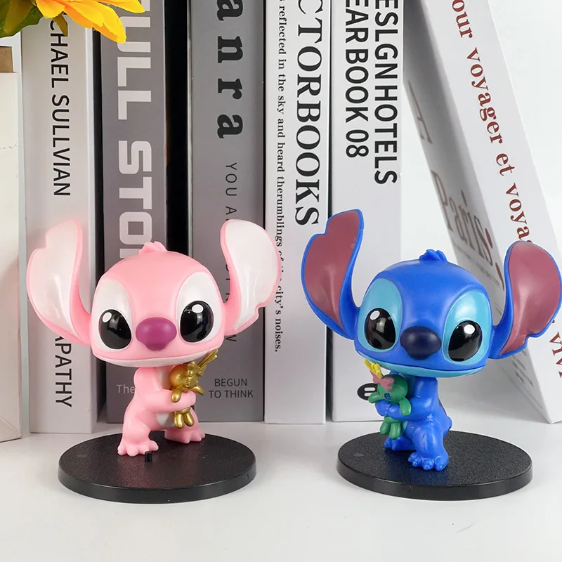 Hot Disney Cute Stitch Stacey Sound Talking and Light Hand Puppet Anime Action Figure Model Toy Kawaii Doll Kids regali di natale