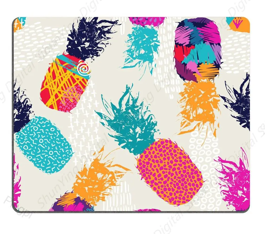 

Tropical Fruit Watercolor Pineapple Personalized Non Slip Rubber Durable Mouse Pad Suitable For Gaming Office Laptop 25*30cm