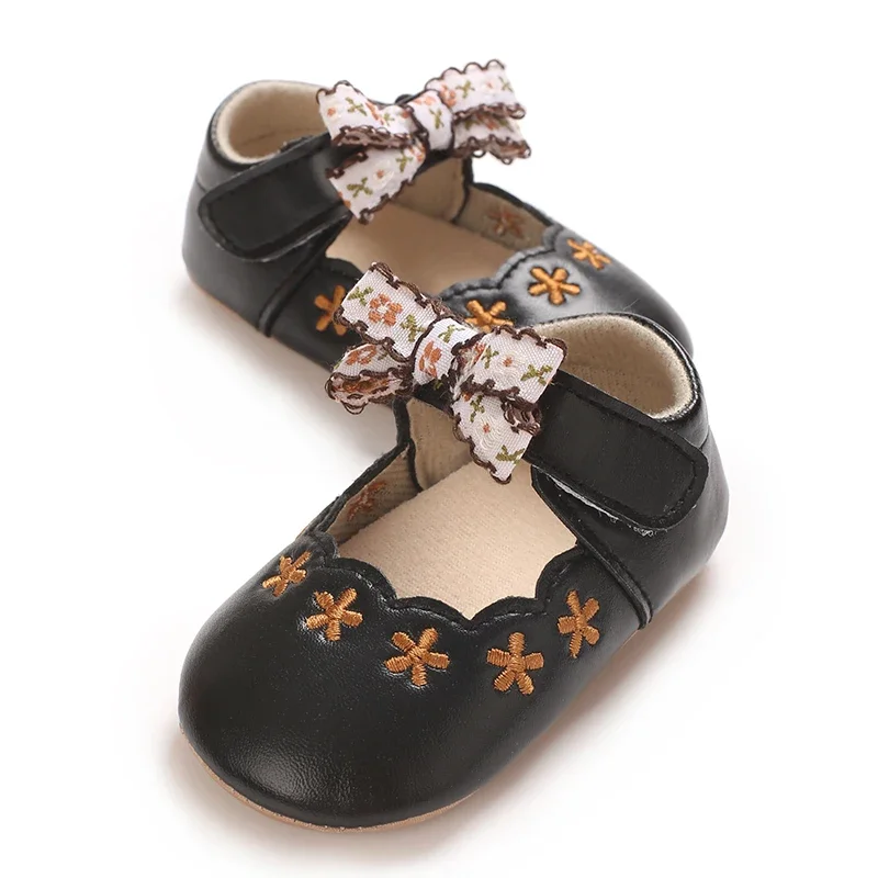 Baby Mädchen Prinzessin Schuhe süße und atmungsaktive Schleife für kleine Kinder Anti-Rutsch-Blume lässige Sportschuhe Baby Schuhe mit weichen Sohlen – Detail 6